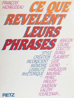 cover image of Ce que révèlent leurs phrases